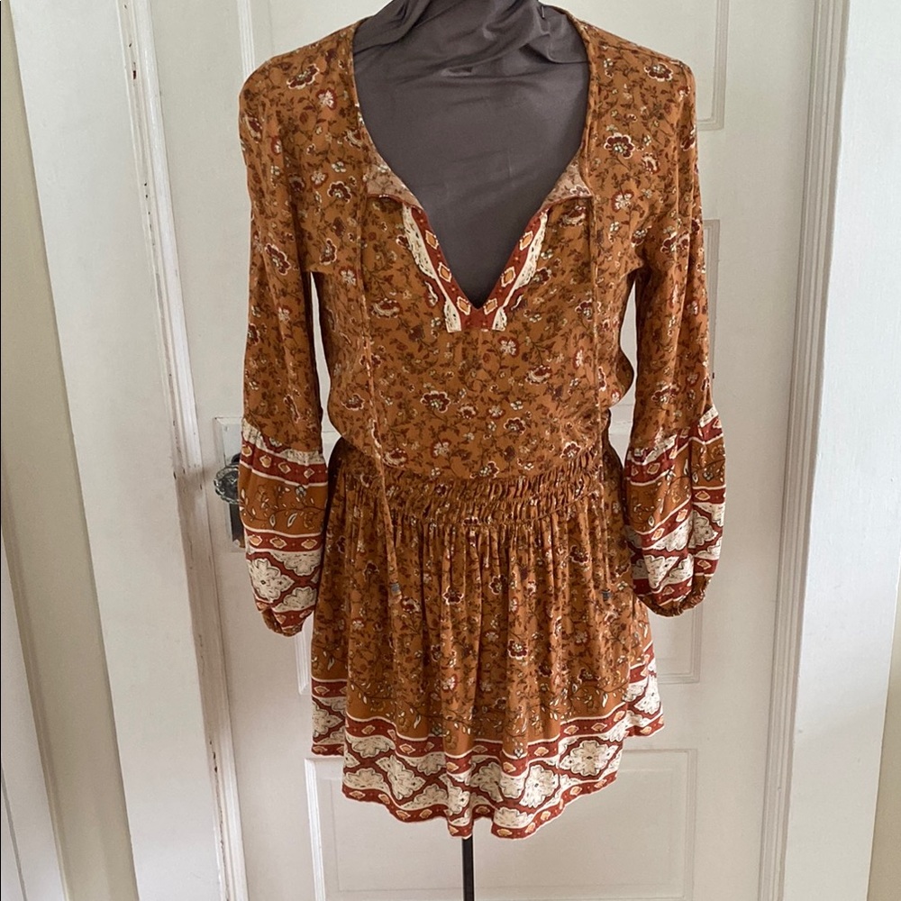 American Eagle Floral Bohemian Long Sleeve Dress‎ Small